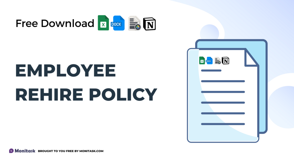 Policy template for rehiring former employees based on past performance.