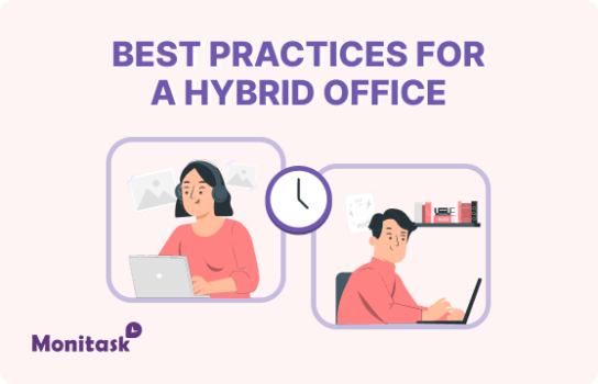 Illustration about Best Practices for a Hybrid Office
