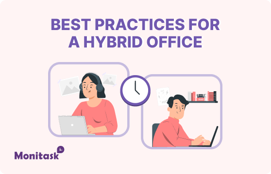 Illustration about Best Practices for a Hybrid Office