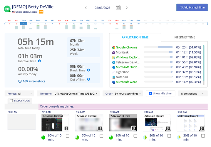 monitask user activity monitoring Monitask demo