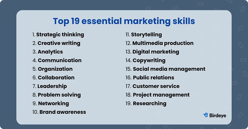 Top essential marketing skills