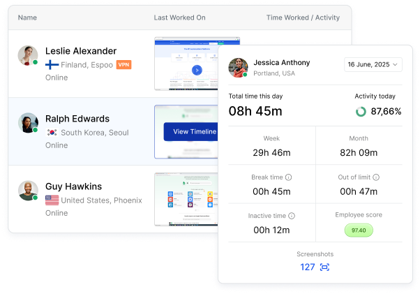 Time tracking for staffing agencies
