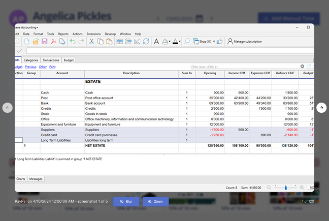 Screenshot of Transparent Work Monitoring with Automatic Screenshots